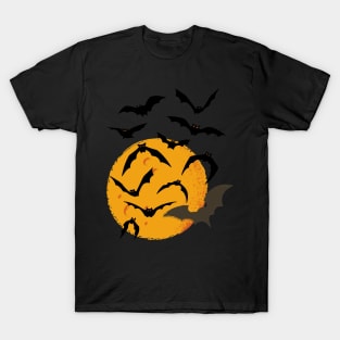 Halloween Moon Bats T-Shirt